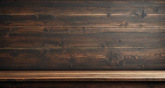 una pared con paneles de madera marrón oscuro con un fondo de madera