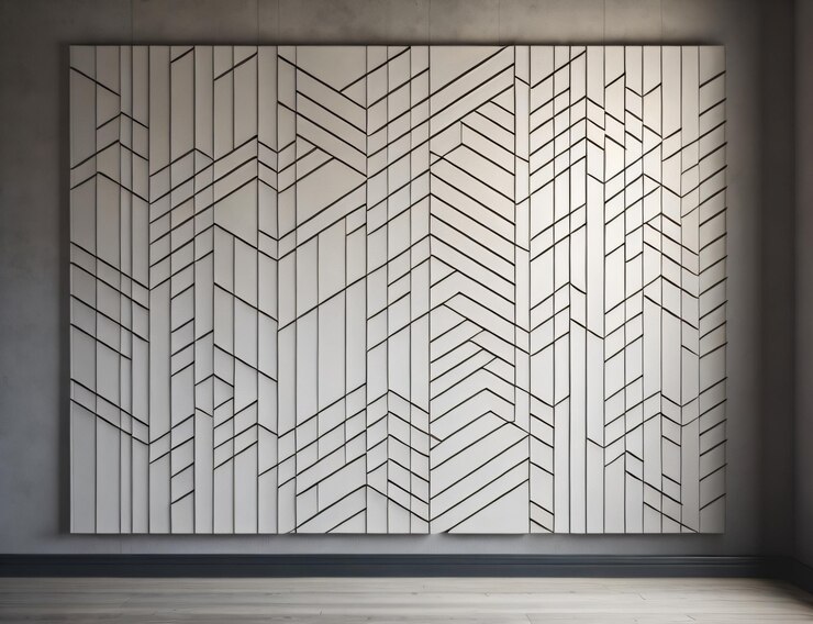 Una pared con un patrón que dice zigzag.