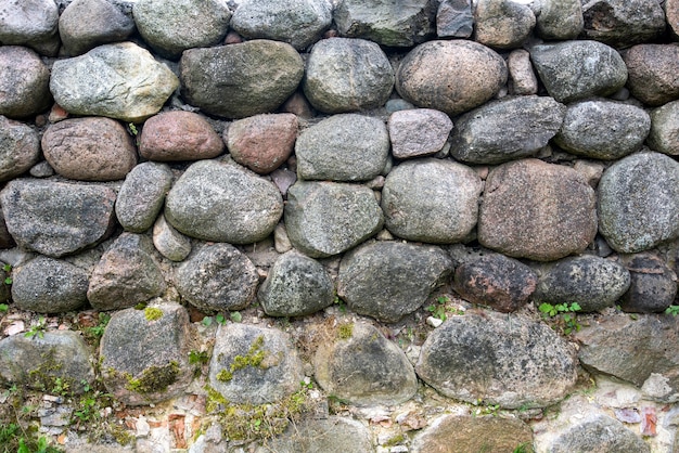 Pared de piedra. antiguo muro del castillo.