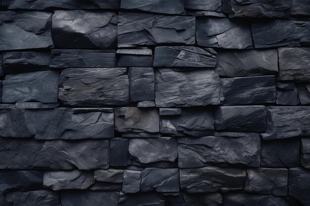 una pared de piedra negra con un fondo de piedra negra