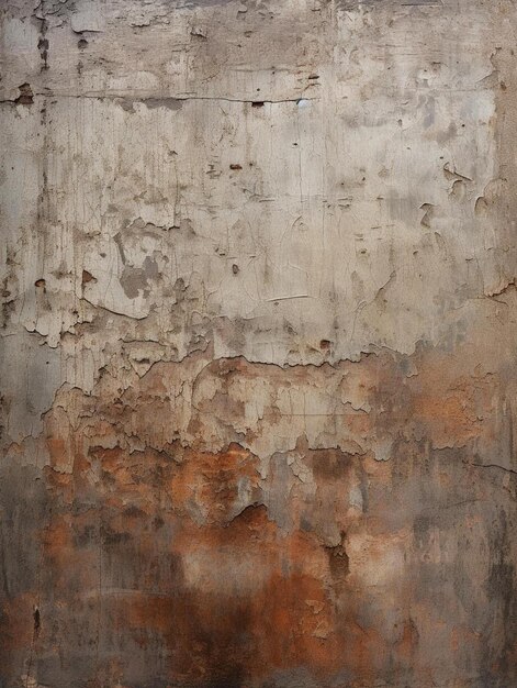 una pared con una pintura oxidada que se desprende de ella