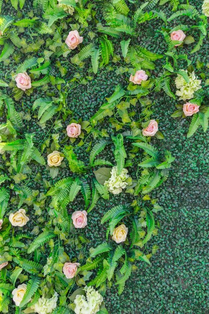 Pared de la planta de flores