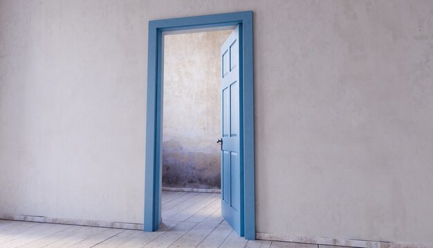 Pared con puerta abierta