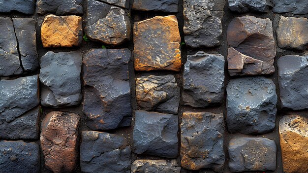 Una pared de rocas