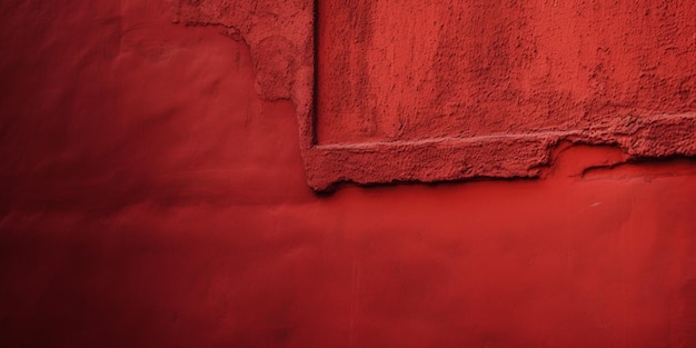 Una pared roja en una calle de barcelona