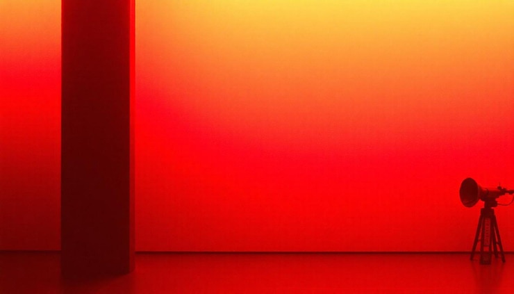 Foto una pared roja con fondo rojo y un fondo rojo