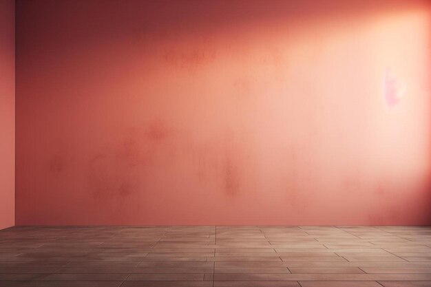 Foto una pared rosa con una luz en ella