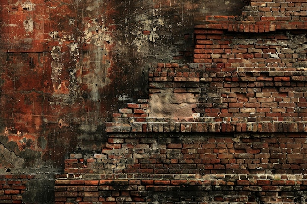 Una pared con una textura de ladrillo