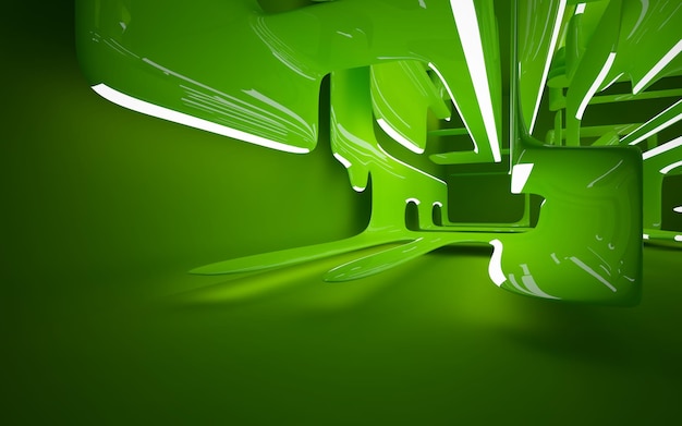 Una pared verde con una pared verde que tiene una luz