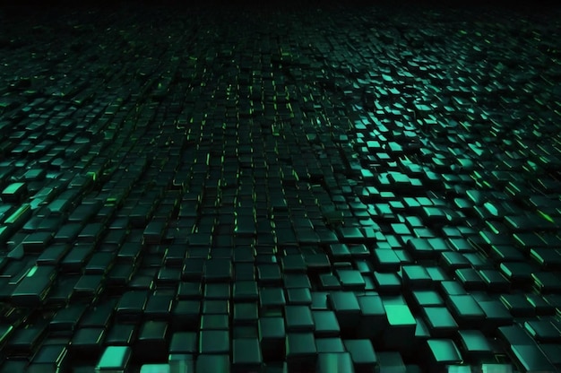 una pared verde con un patrón verde y negro de cuadrados y las palabras "cita de luz" en ella