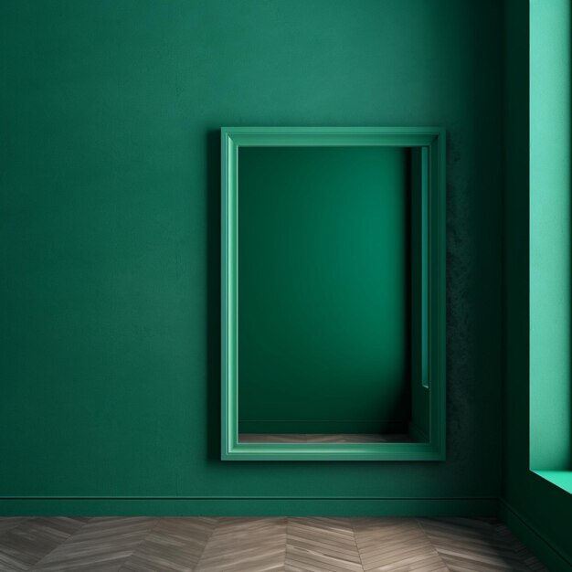 Una pared verde con una puerta que dice 'ábrela'
