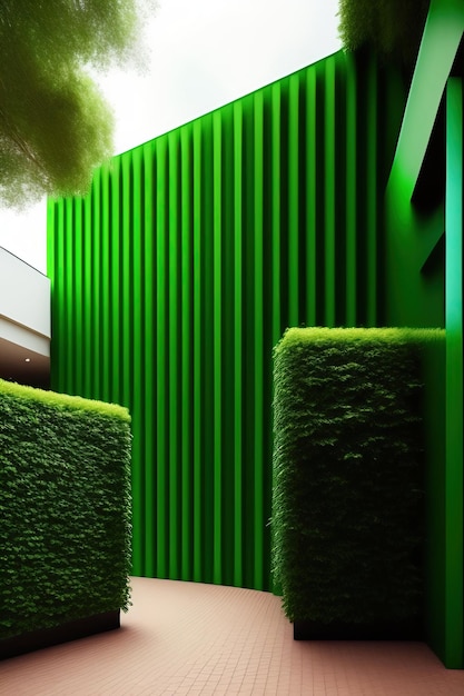 pared verde