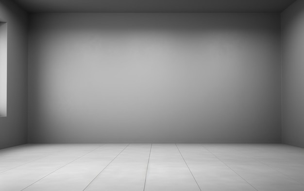 Foto parede de cimento abstrata escura vazia e sala de estúdio gradiente com fumaça flutuando no interior
