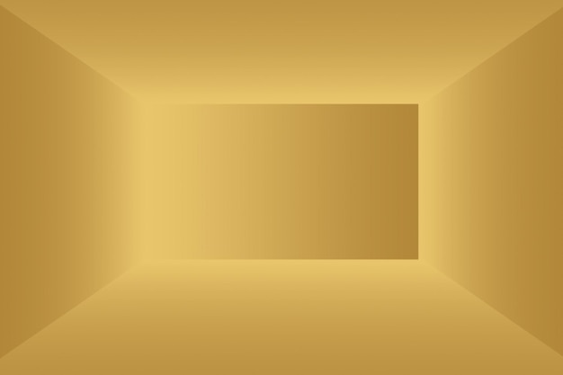 Parede de estúdio gradiente amarelo ouro de luxo abstrato bem usado como backgroundlayoutbanner e apresentação do produto