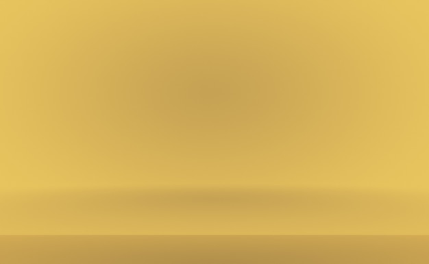 Parede de estúdio gradiente de ouro amarelo abstrato de luxo, bem como uso como plano de fundo, layout, banner e apresentação do produto.