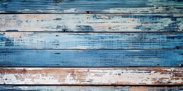 Parede de fundo de pranchas de madeira rústica azul turquesa grunge
