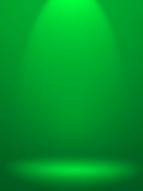 Parede de gradiente verde sala de estúdio em branco fundo de estúdio simples