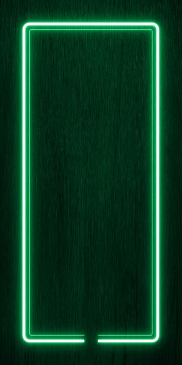 Foto parede de madeira escura com fundo azul, luz de néon e forma retangular com bandeira vertical