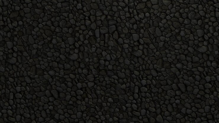 Foto parede de pedra negra de coral com fundo preto
