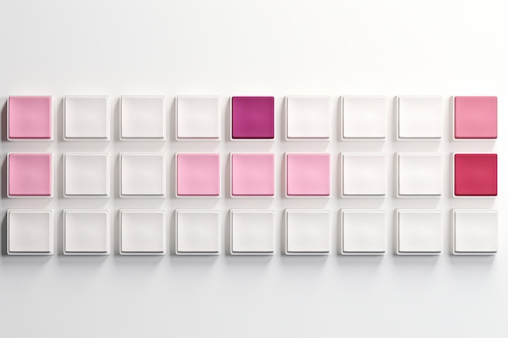 Foto parede de produto branca e rosa