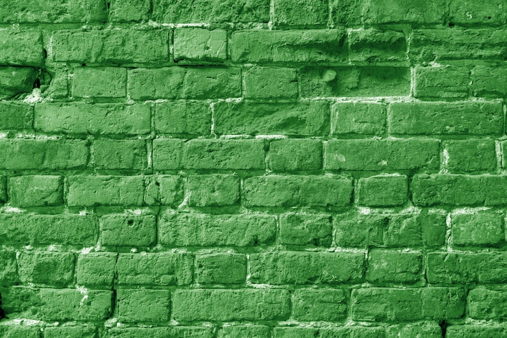 Foto parede de tijolo verde