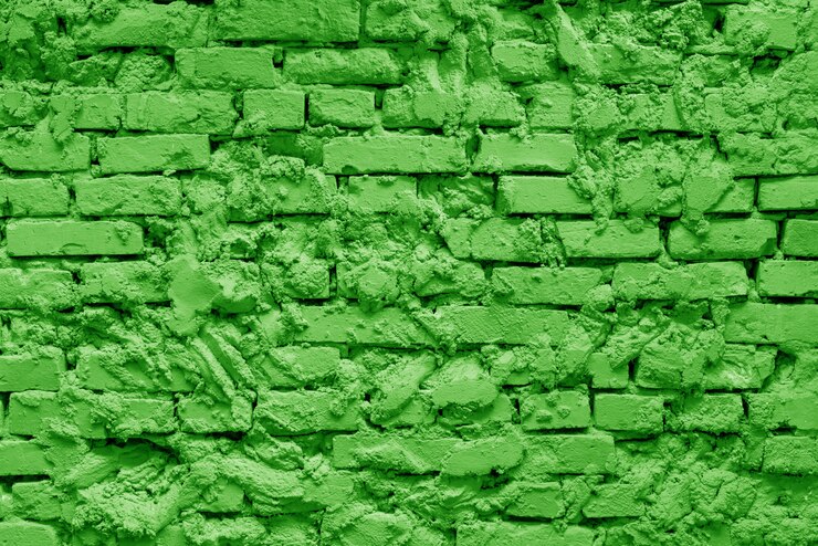 Foto parede de tijolo verde