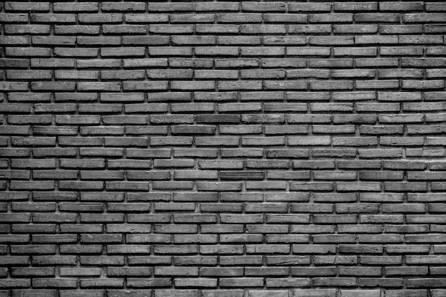 Parede de tijolos antigos preto e branco