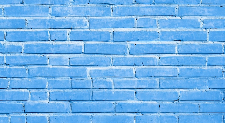 Foto parede de tijolos de cor azul, pedra ou textura de concreto, fundo de fundo
