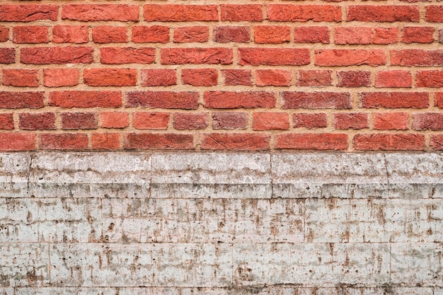 Parede de tijolos e parede de areia de pedra textura de base de tijolo vermelho natural e parede de arenito fundo de grunge ou ideia de papel de parede