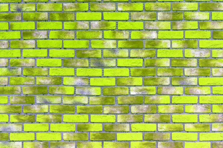 Foto parede de tijolos verdes fundo de design de interiores moderno