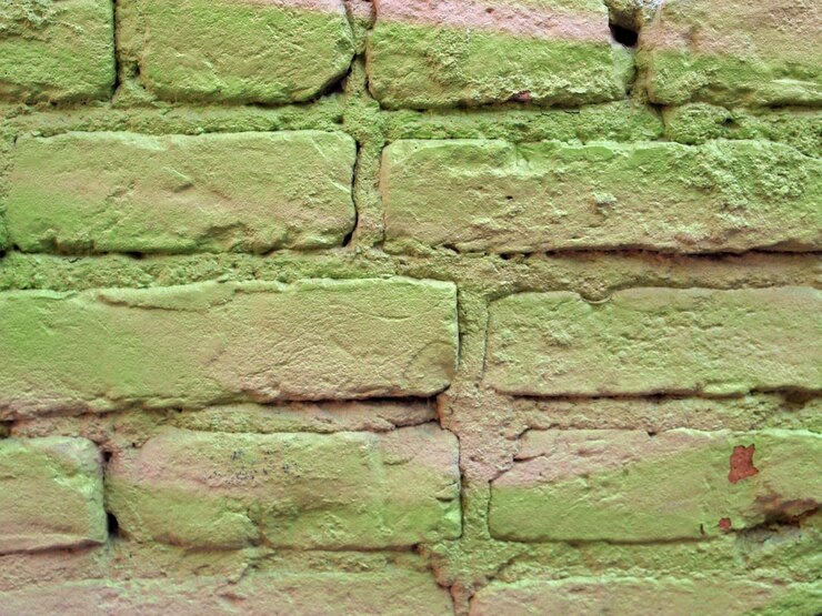 Foto parede de tijolos verdes
