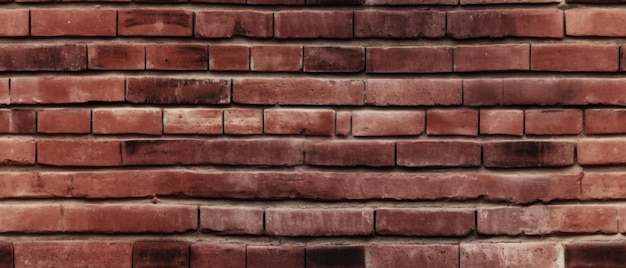 Parede de tijolos vermelhos SeamlessTexture do antigo fundo panorâmico de parede de tijolos vermelhos e castanhos escuros