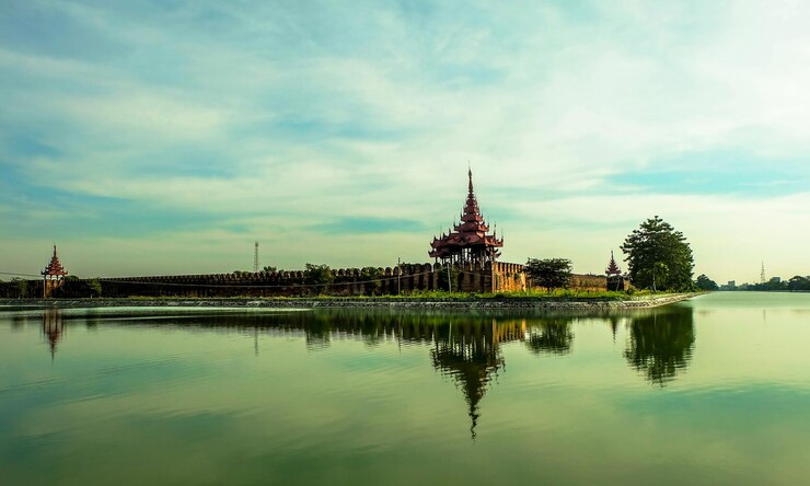 Parede do palácio de mandalay