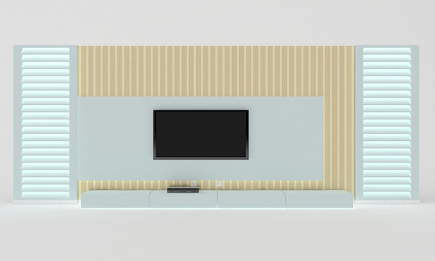 Parede interna do rack de TV LCD