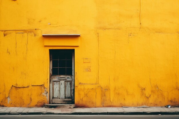 Parede pintada de amarelo