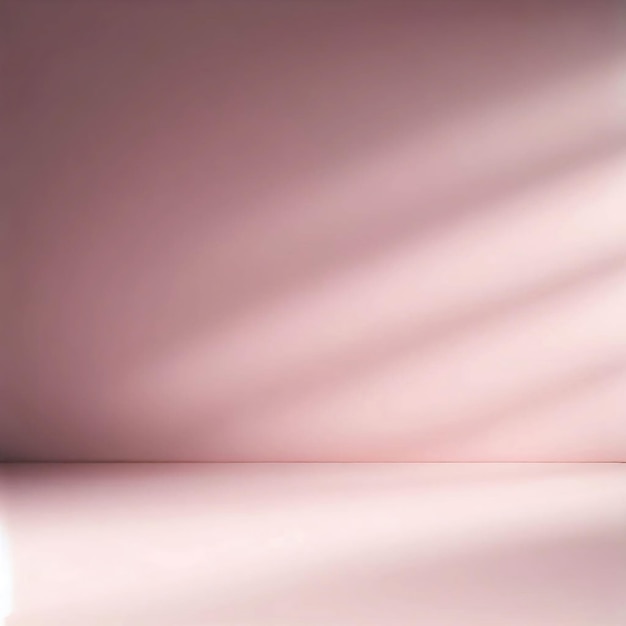 Parede rosa clara vazia com belo claro-escuro Elegante minimalista
