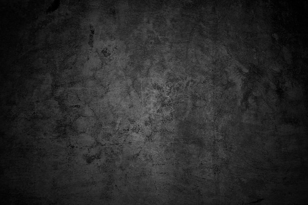Paredes agrietadas, suelo de hormigón de hormigón gris oscuro envejecido en un concepto retro Textura de un muro de hormigón negro sucio como fondo