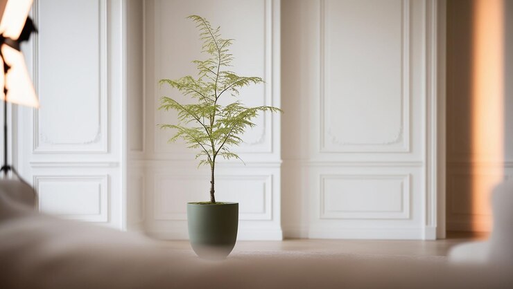 Paredes blancas y plantas Ideas de fondo