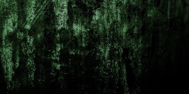 Foto las paredes verdes oscuras y desaliñadas tienen una textura de cemento aterradora.