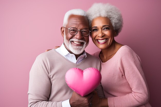 Una pareja afro de alto nivel con un globo cardíaco generado por IA