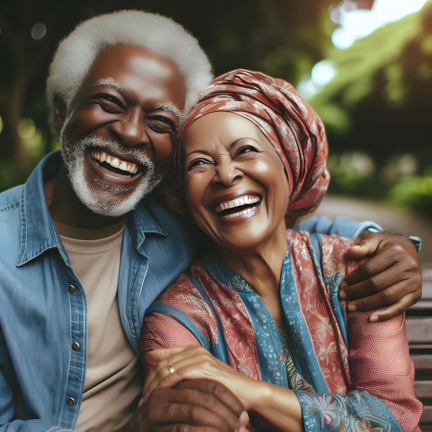 Una pareja de ancianos alegres Felicidad Amor y unión Microstock Image