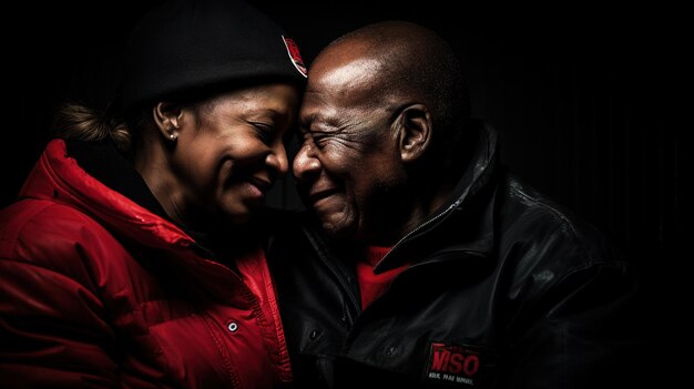 Una pareja de ancianos celebrando el Día de San Valentín con una historia de amor duradera