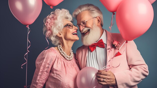 Una pareja de ancianos juntos en casa, momentos felices, personas mayores que se cuidan unas a otras, abuelos enamorados, conceptos sobre el estilo de vida y la relación de los ancianos.