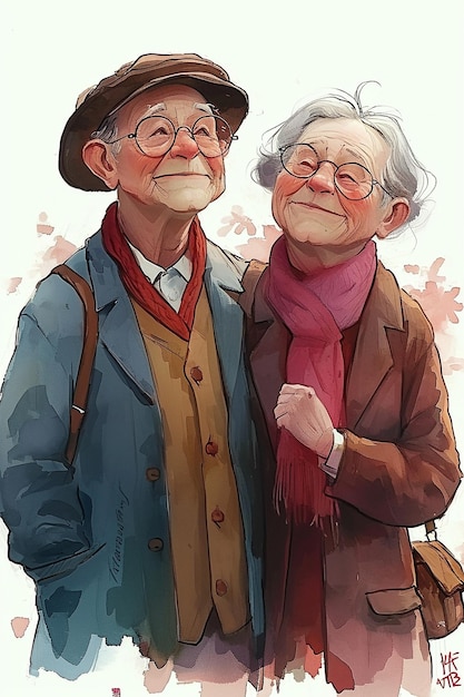 Una pareja de ancianos