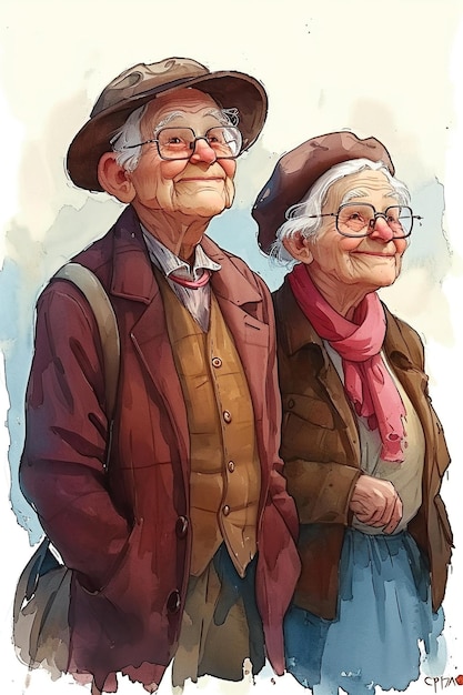 Una pareja de ancianos