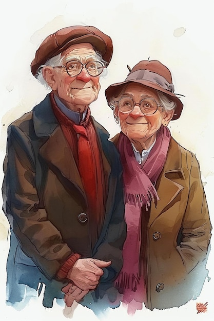 Una pareja de ancianos