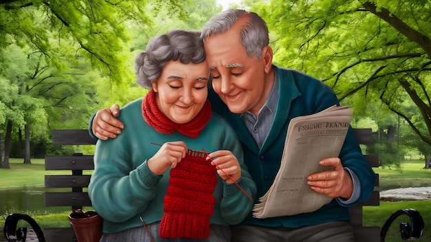 Una pareja de ancianos