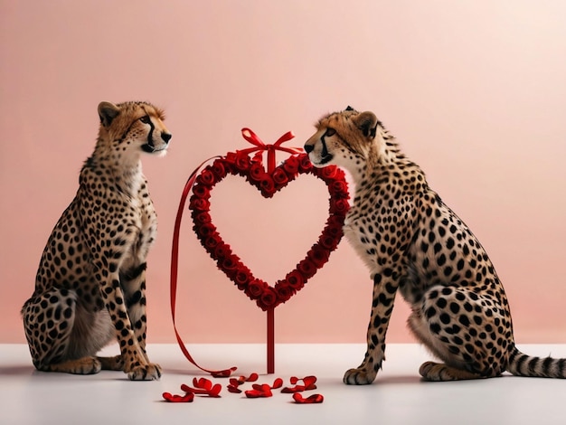 pareja de animales bonitos para el día de San Valentín