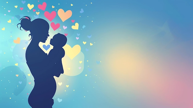 una pareja besándose con corazones en el fondo