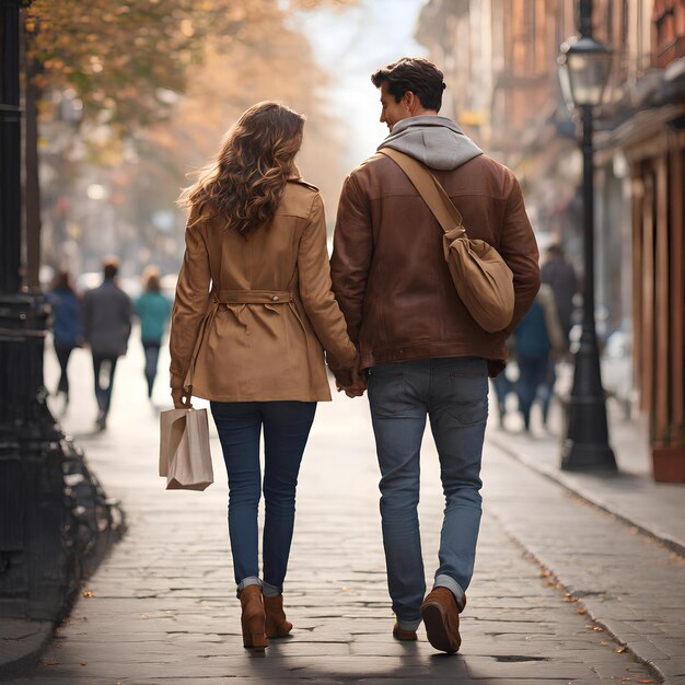 Pareja en la calle.